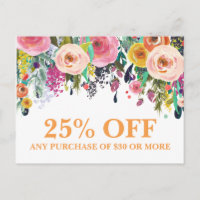 Florist Fashion Marketing Werbeaktionen Postcard