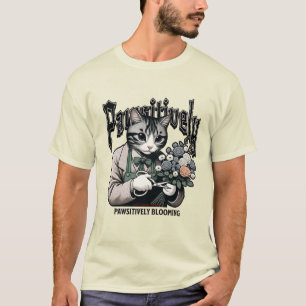 Florist Feline Fantasy - Kat- und Blume-Gartenarbe T-Shirt