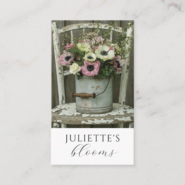 Florist Floral Designer Business Card Visitenkarte (Vorderseite)