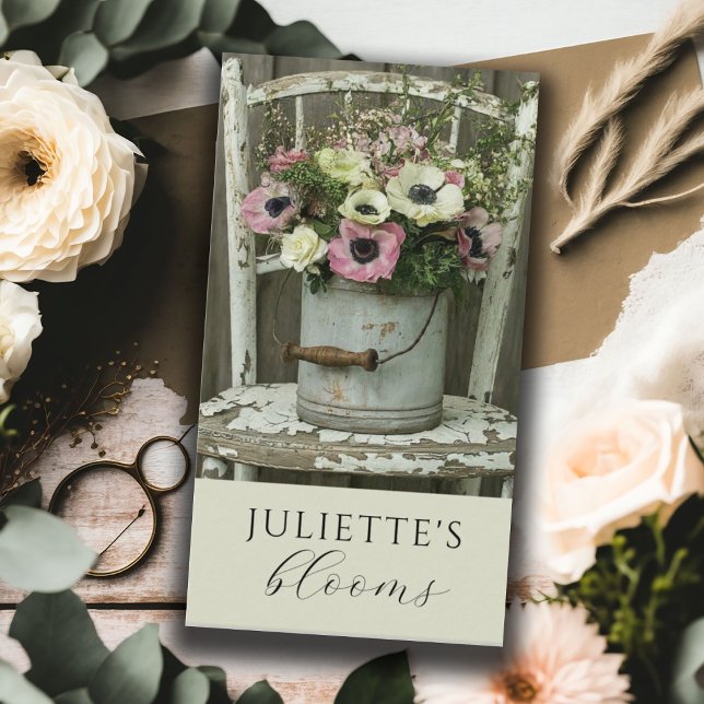 Florist Floral Designer Business Card Visitenkarte (Von Creator hochgeladen)