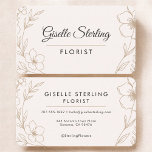 Florist Floral Visitenkarte<br><div class="desc">Promote your floral business with this florist floral business card. The floral design creates a fresh, welcoming look while keeping your contact information clear and professional. Ideal for florists, flower shop owners, and floral designers who want a polished, print-ready business card that reflects creativity, quality, and a love for flowers....</div>