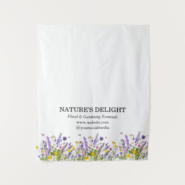 Florist Garden Pop-Up-Shop Branding Display Wandteppich (Vorderseite)