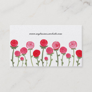Florist Gold Rose Elegante Visitenkarte
