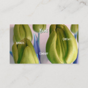 Florist - Green Blue Tulips Visitenkarte