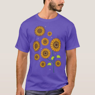 Florist Hippie Blume Gardener Vintag Yellow Sunf T-Shirt