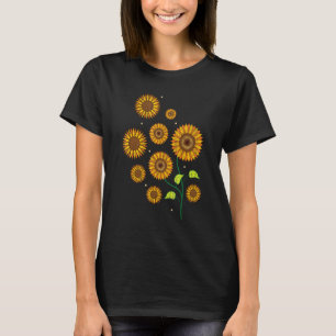 Florist Hippie Blumen Gärtner Vintage Gelbe Sonnen T-Shirt