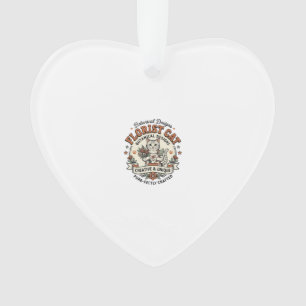 Florist Katze Florist Katze Vintage Vector Art-Shi Ornament