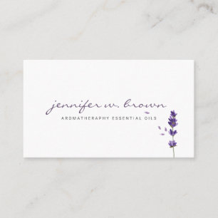 Florist Lavendel Krautblatt Botanisch Visitenkarte