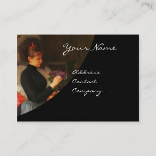 FLORIST MACHT EIN BOUQUET MIT FARBEN BLUME VISITENKARTE