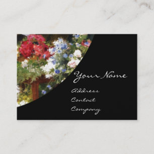 FLORIST MACHT EIN BOUQUET MIT FARBEN BLUME VISITENKARTE