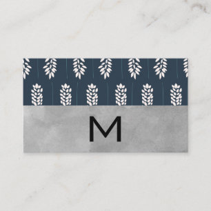 Florist   Monogramm und Wasserfarbblock Visitenkarte