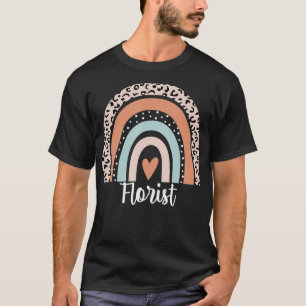 Florist Rainbow Leopard Funny Florist Wertschätzun T-Shirt