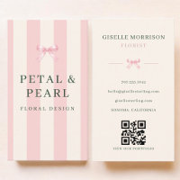 Florist Rosa Grün Gestreifter Bogen QR-Code