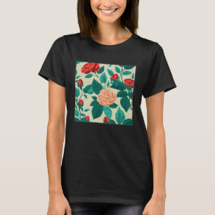 Florist Rose Musterillustration Blume Leaf Wo T-Shirt