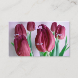 Florist - Rosey Beige Tulips Visitenkarte
