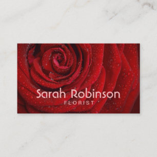 Florist rote Rosen Visitenkarte