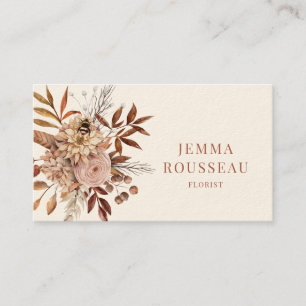 Florist Rustic Boho Floral Business Card Visitenkarte