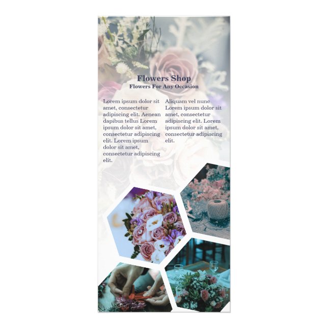 Florist Services Information Custom Foto Werbekarte (Vorne)