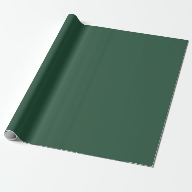 💐 Florist Solid Minimalistisch Green Geschenkpapier (Ungerollt)