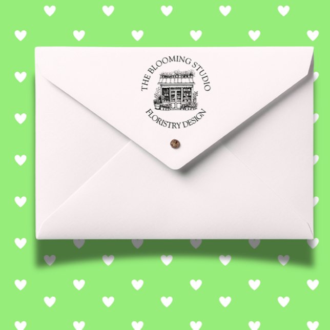 Florist Storefront Studio Rubber Briefmarke Permastempel (Enhance your crafts with the Fresh Flowers Storefront theme rubber stamp)