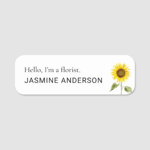 Florist Sunflower Blume Business Custom Namensschild