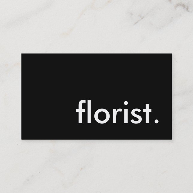 Florist. Visitenkarte (Vorderseite)