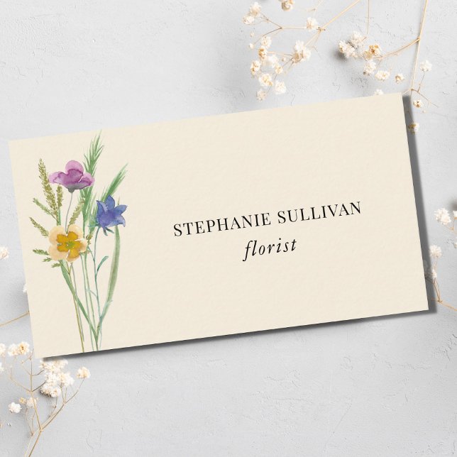 Florist Wildblume Business Card Visitenkarte (Von Creator hochgeladen)