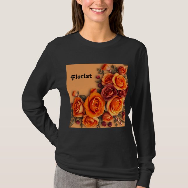 Floristischer Langschläfer-T - Shirt (Vorderseite)