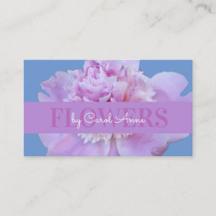 Florists Pink Lila Blume Classic Blue Visitenkarte