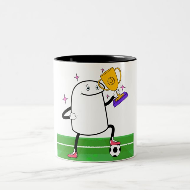 flork cartoon zweifarbige tasse (Mittel)