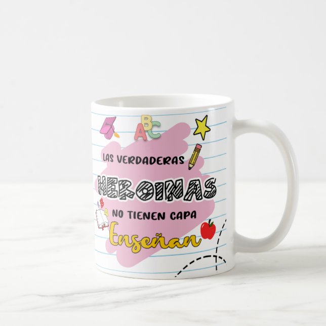 Flork Día del Maestra - Las verdaderas Heroinas Kaffeetasse (Rechts)