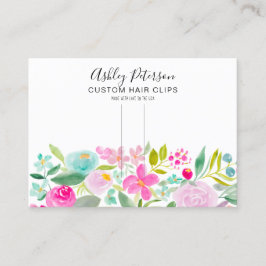 Florrosa Aquarellhaarschelle Barrett-Anzeige Visitenkarte