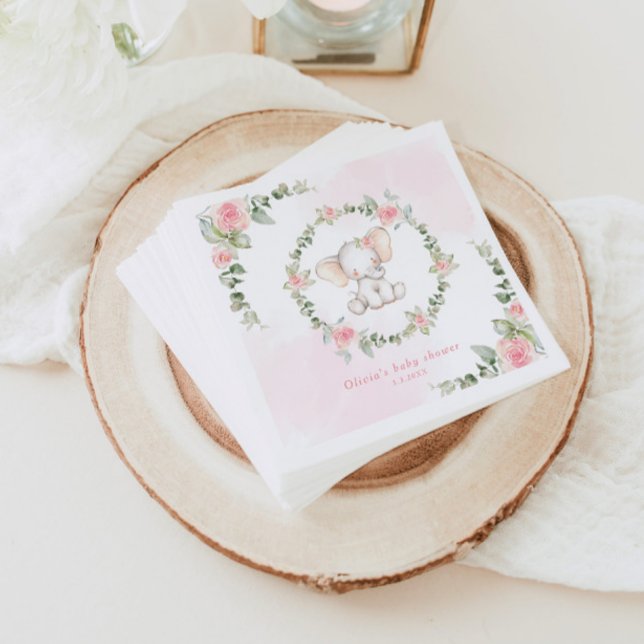 Florrosa Elefantenbaby Dusche Napkins Serviette (Von Creator hochgeladen)