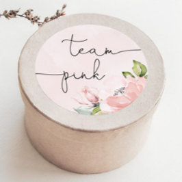 Florrosa Geschlecht offenbaren Teammädchen, Team r Runder Aufkleber