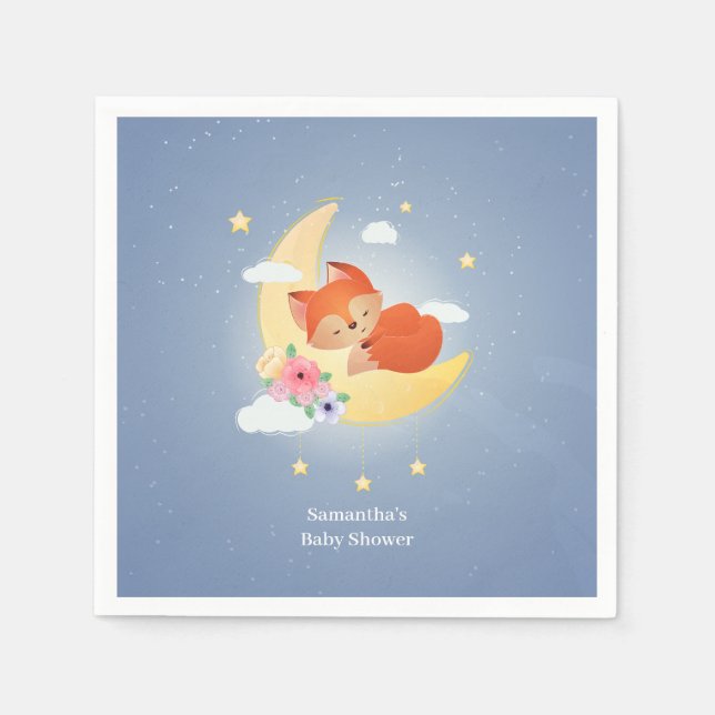 Florrosa niedliche kleine Fuchs Babydusche Serviette (Vorderseite)