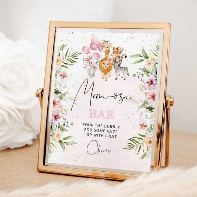 Florrosa Safari-Tiere Mama-osa-Bar-Zeichen Poster (Von Creator hochgeladen)