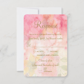 Florrosa Wasserfarben - Reaktion des RSVP auf eine Karte