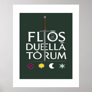 Flos Duellatorum Green Edition – mittelalterliche Poster