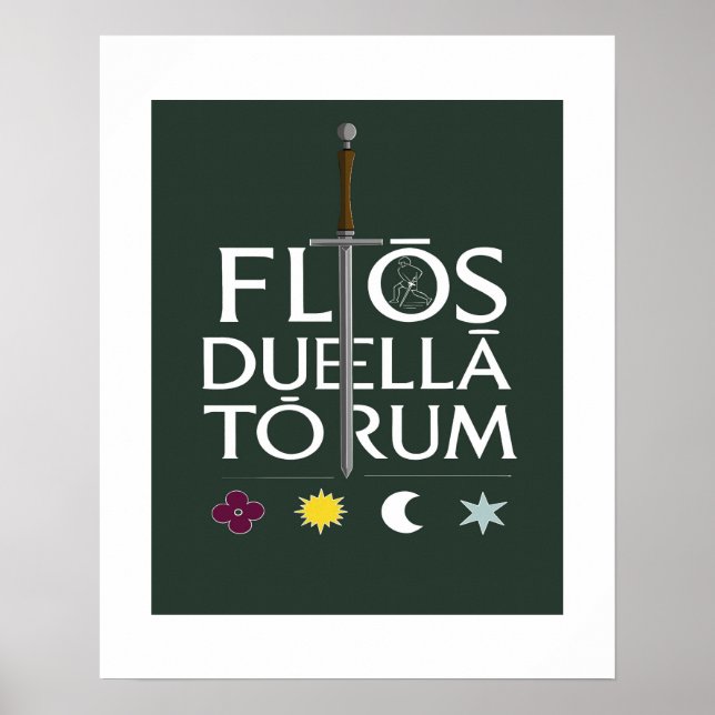 Flos Duellatorum Green Edition – mittelalterliche  Poster (Vorne)