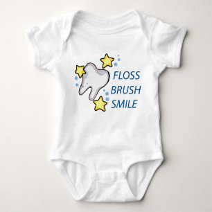 Floss Brush Smile Baby Strampler