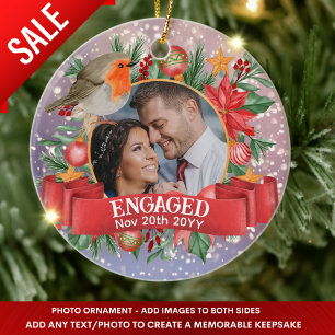 Floss FOTO Vintage Baumschmuck personalisiert Keramik Ornament