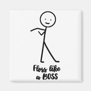 Floss Like A Boss Stockfigur Stockmann Gekritzel P Magnet