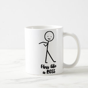 Floss wie ein Boss Stickfigur Stickman Gekritzel P Kaffeetasse