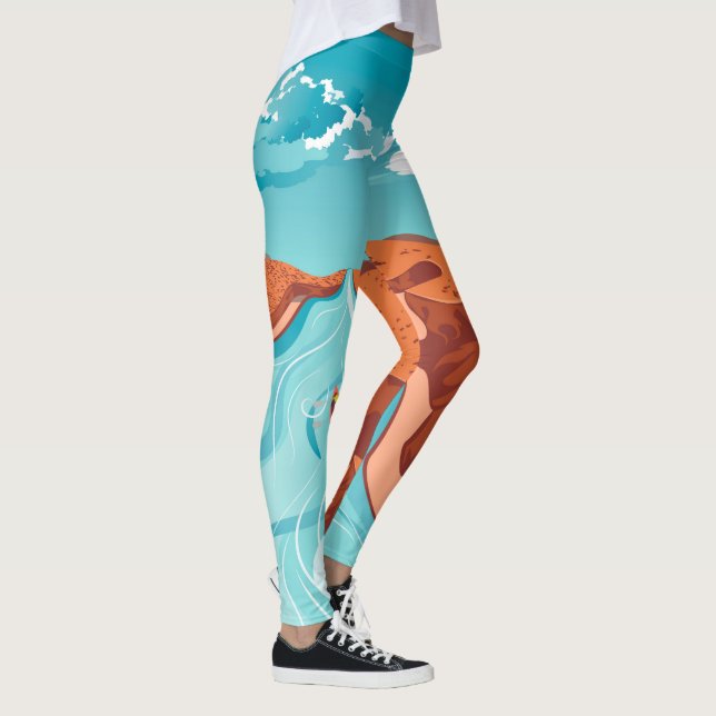 Flößen auf Gebirgsfluß Leggings (Rechts)