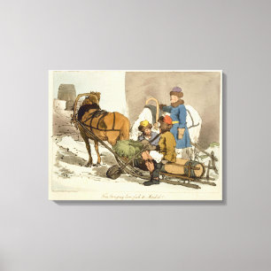 Flossen, die lebende Fische holen zu vermarkten, Leinwanddruck