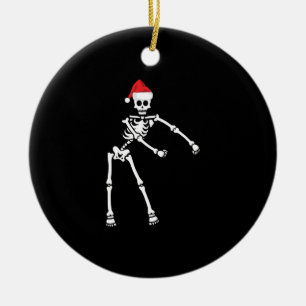 Flossen Skeletton Weihnachtsmannmütze Funny Kids W Keramik Ornament