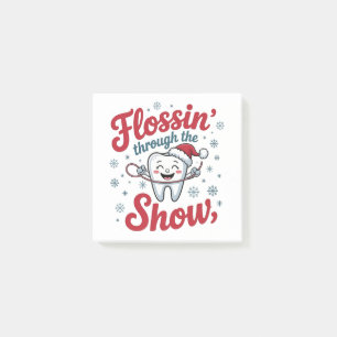 Flossen Thru der Schnee Funny Weihnachten Post-it Klebezettel
