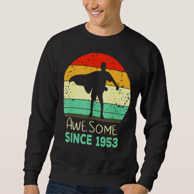 Flossing Boy Phantastisch seit 1953 69. Geburtstag Sweatshirt (Vorderseite)