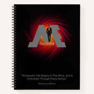 FloState Design "ME" Mann Erudientfernt Feuer Spir Notizbuch