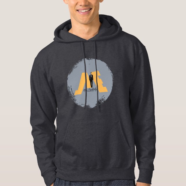 FloState Design "ME" Mann rudigelb, grau Hoodie (Vorderseite)